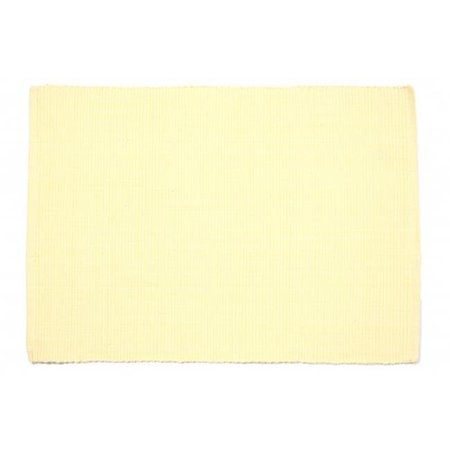 MR. MJS TRADING Mr. MJs Trading AG-01326S-4 19 in. Ribbed Placemats; Butter Cream - Set of 4 AG-01326S/4